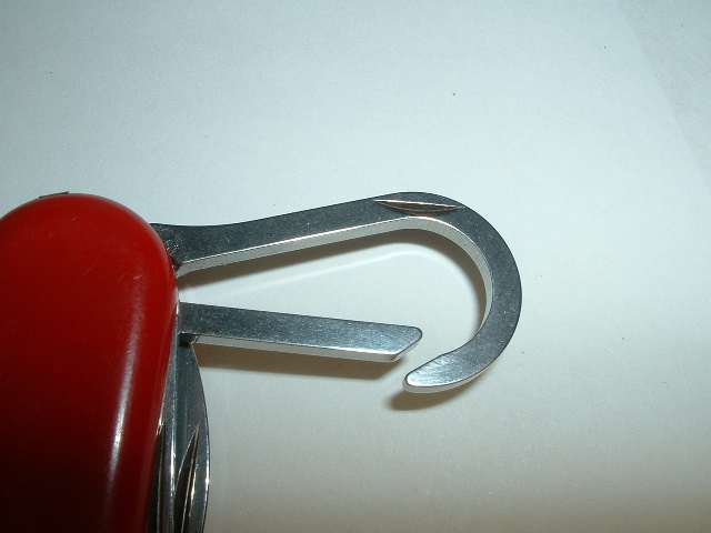 This is the famous Carabiner Clip/Snap Shackle found on a few Wenger model knives.