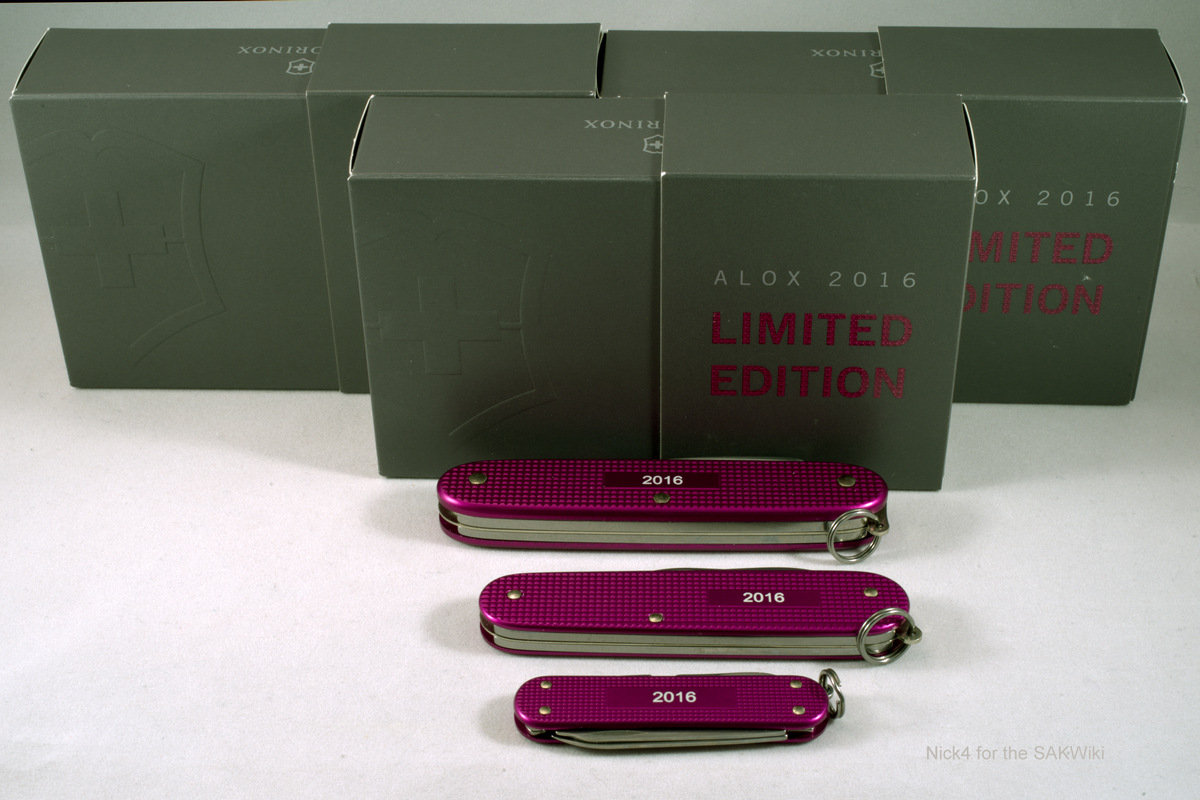 Victorinox Pioneer, Cadet and Classic SD Alox Annual LE 2016.