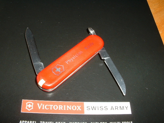Special Advertising knife made for the medical industry by Victorinox.