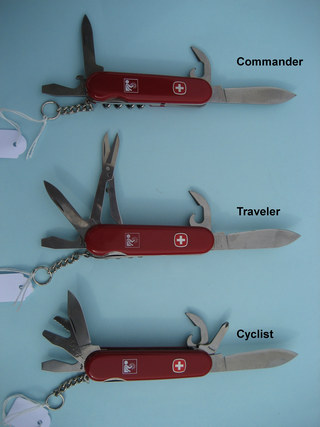 Left Handed Swiss Army Knives - Commander, Traveler,Cyclist